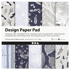 Papier na scrapbooking blue nature 15.2 x 15.2 cm - 50 listov