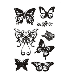 Transparentné pečiatky - motýle