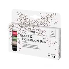 Sada kriedových fixiek KREUL na sklo a porcelán - 5 ks