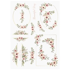Ryžový papier A4 ITD – Kvetinové rámčeky 3