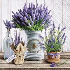 Servítky na dekupáž Lavender in Bucket - 1 ks