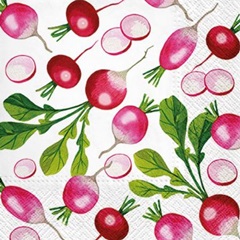 Servítky na dekupáž Fresh Radish - 1 ks