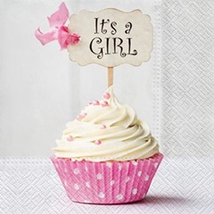 Servítky na dekupáž It s a Girl - 1 ks