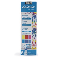 Farby na svetlý textil  Pebeo Setacolor  6 x 20 ml