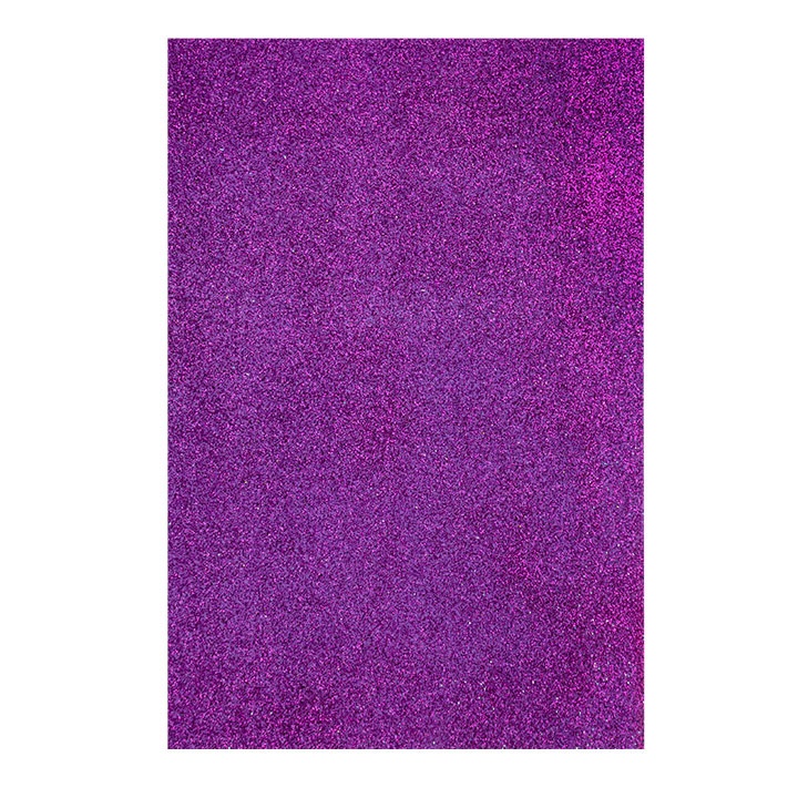 Trblietavá dekoračná guma samolepiaca EVA sheet 20x30 cm - purple