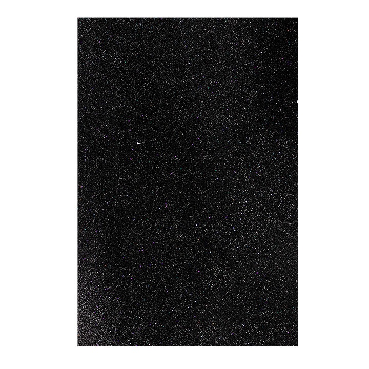 Trblietavá dekoračná guma samolepiaca EVA sheet 20x30 cm - black
