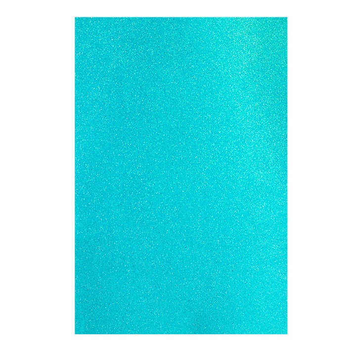 Trblietavá dekoračná guma samolepiaca EVA sheet 20x30 cm - turquoise-blue