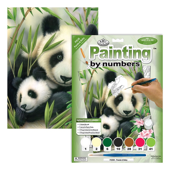 Kreatívny set na maľovanie - Panda s mláďatkom  