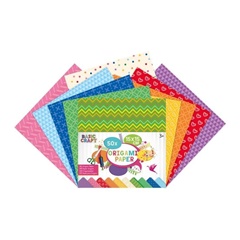 Farebné papiere na origami 15 x 15 cm - sada 50 ks