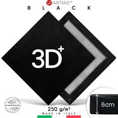 3D+ Čierne maliarske plátno na ráme PROFI | rôzne rozmery