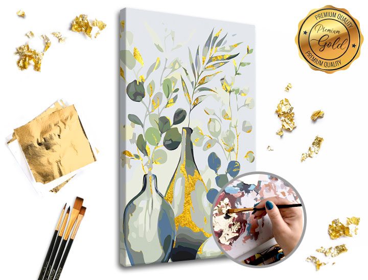Maľovanie podľa čísel PREMIUM GOLD – Kúsok prírody 40x60 cm