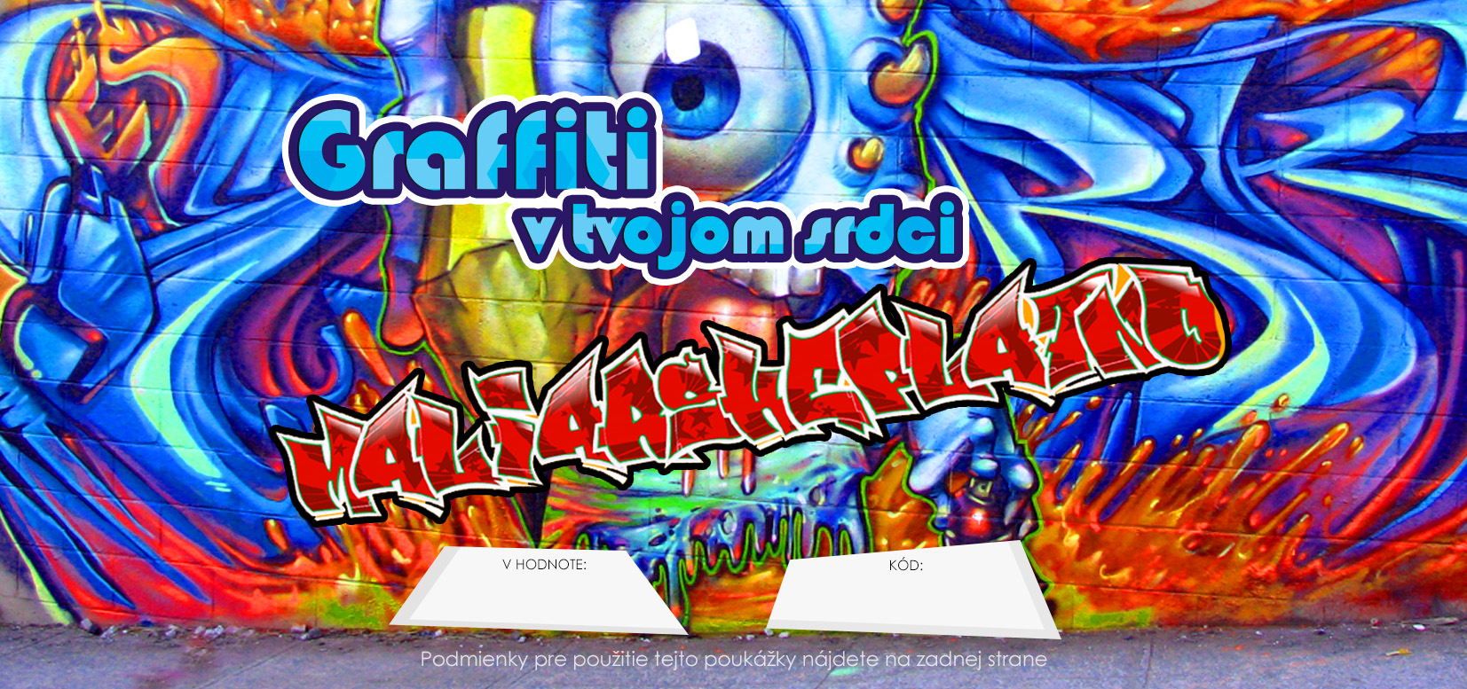 Darčekový POUKAZ - Graffiti v tvojom srdci 100 EUR