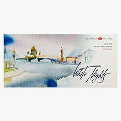 Set umeleckých akvarelových farieb White Nights / 24x2.5ml