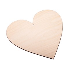 Drevená ozdoba 10 cm - srdce 