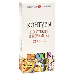 Sada kontúrovacích farieb Decola na sklo a keramiku / 3 x 18 ml