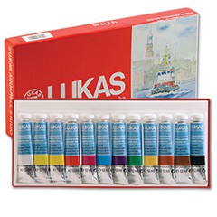 Akvarelové farby LUKAS STUDIO 12x10ml -  papierová krabica - sada