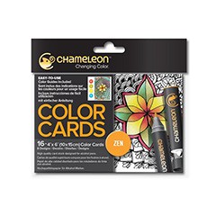 Chameleon Zen kartičky na omaľovanie - 16 ks