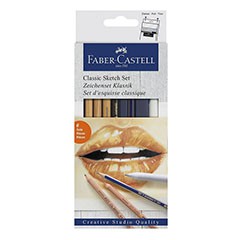 Sada na skicovanie Faber-Castell / 6 dielna 