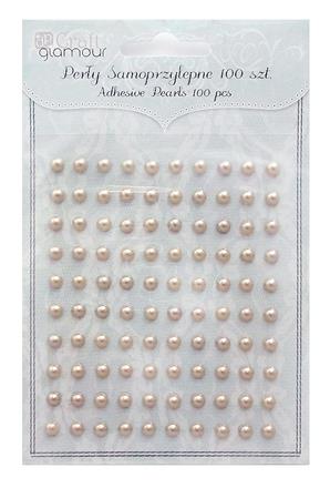 Dekoračné perličky 5 mm 100 ks / béžová