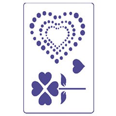 Šablóna PENTART A5 - Srdcia / Kvety