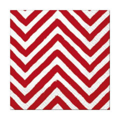 Servítky na dekupáž - Big Chevron Red - 1 ks