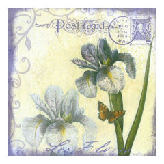 Servítky na dekupáž – Kvety Iris – 1 ks