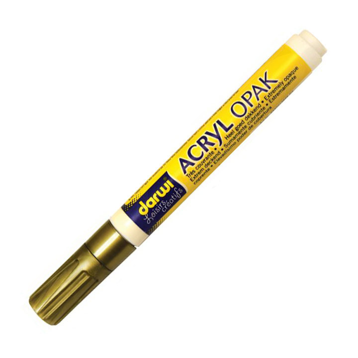 ACRYL akrylová univerzálna fixka hrubá 2mm / 6 ml - Zlatá