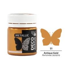 Acrylic for decor, metallic, 20 ml, ROSA Talent | various shades