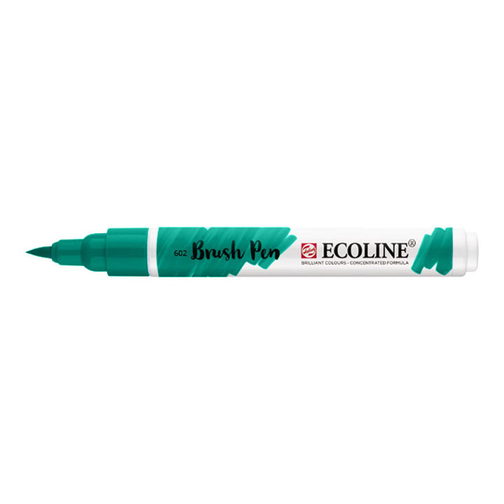 Akvarelové pero Ecoline brush pen / sytá zelená 602