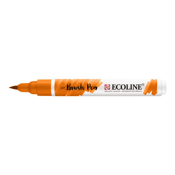 Akvarelové pero Ecoline brush pen / sytá oranžová 237