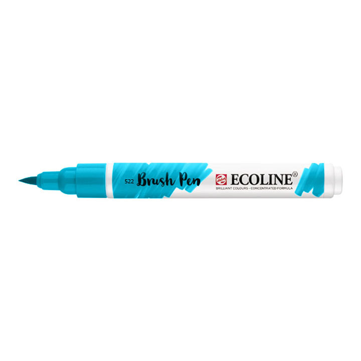 Akvarelové pero Ecoline brush pen / Turqouoisse modrá 522