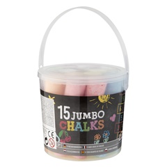 Farebné JUMBO kriedy vo vedierku 15 ks