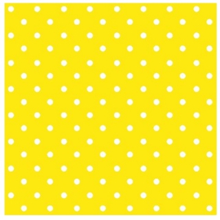 Servítky na dekupáž Yellow Dots - 1 ks