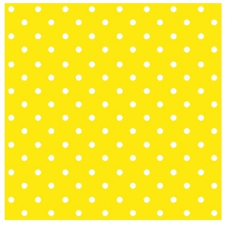 Servítky na dekupáž Yellow Dots - 1 ks