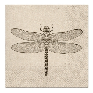 Eko servítky na dekupáž Dragonfly - 1 ks