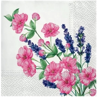 Servítky na dekupáž Gentle bouquet - 1 ks