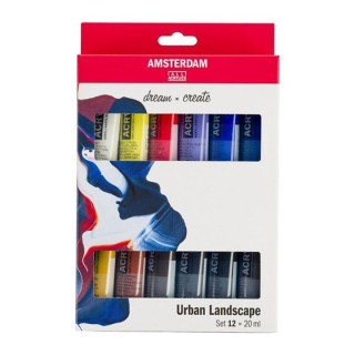 Akrylové farby Amsterdam - Urban Landscape / sada 12 x 20 ml