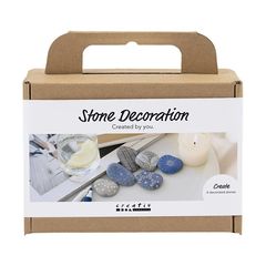 Mini kreatívna sada na dekorovanie kameňov - Modrá