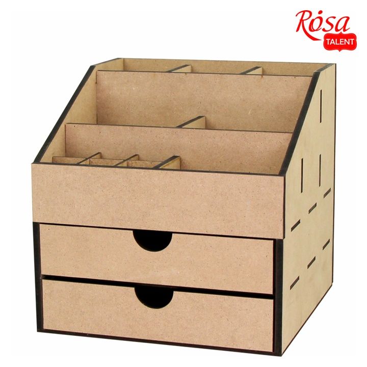 Organizér z MDF s 2 zásuvkami ROSA TALENT 22.5x22.5x22.5 cm