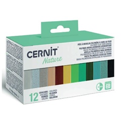 Polymérová hmota CERNIT sada 12x25 g Nature
