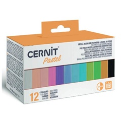 Polymérová hmota CERNIT sada 12x25 g Pastel