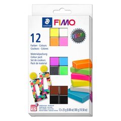Polymérová hmota sada FIMO Effect Neónové farby 12x25g