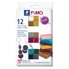 Polymérová hmota sada FIMO Effect Trblietavé farby 12x25g