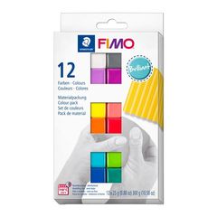 Polymérová hmota sada FIMO Soft Žiarivé farby 12x25g