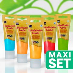 Sada 5 ks šablónových farieb KREUL - veselé odtiene