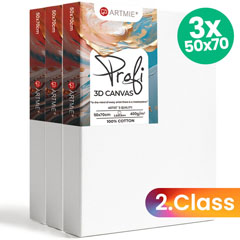 Sada ARTMIE 3D maliarskeho plátna 3 ks - 2. akosť - 20x20 cm