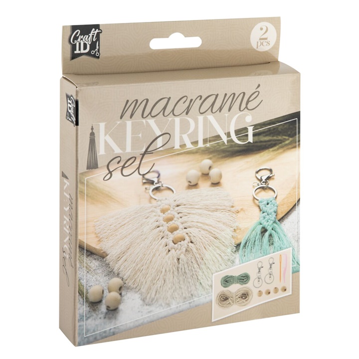 Sada na výrobu príveskov macramé Kľúčenky 2 ks
