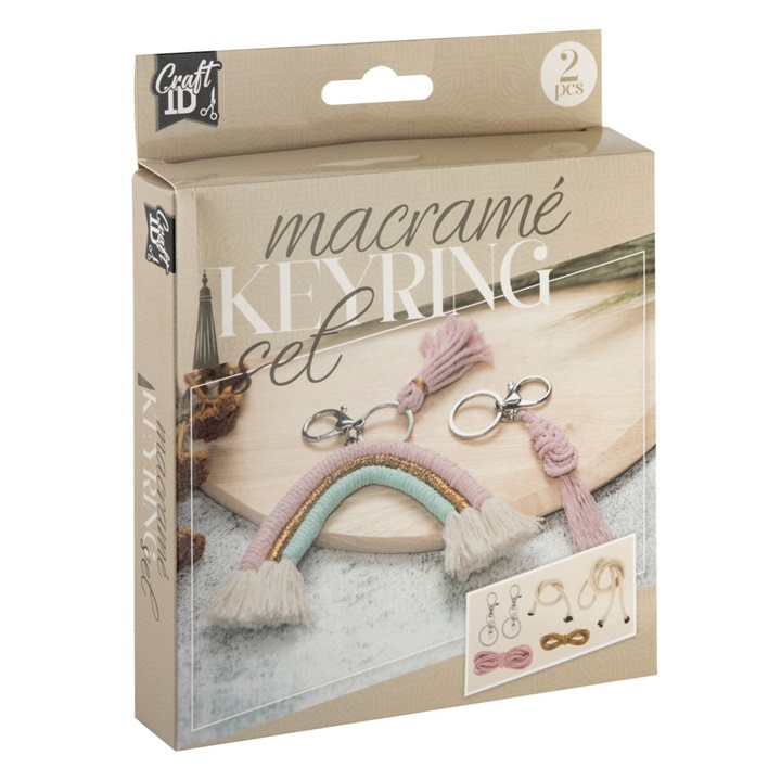 Sada na výrobu príveskov macramé Kľúčenky 2 ks