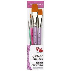 Sada štetcov Hobby & Craft ROSA TALENT ploché a okrúhle 4 ks
