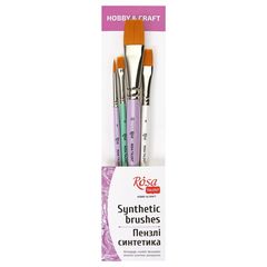 Sada štetcov Hobby & Craft ROSA TALENT ploché a okrúhle 4 ks